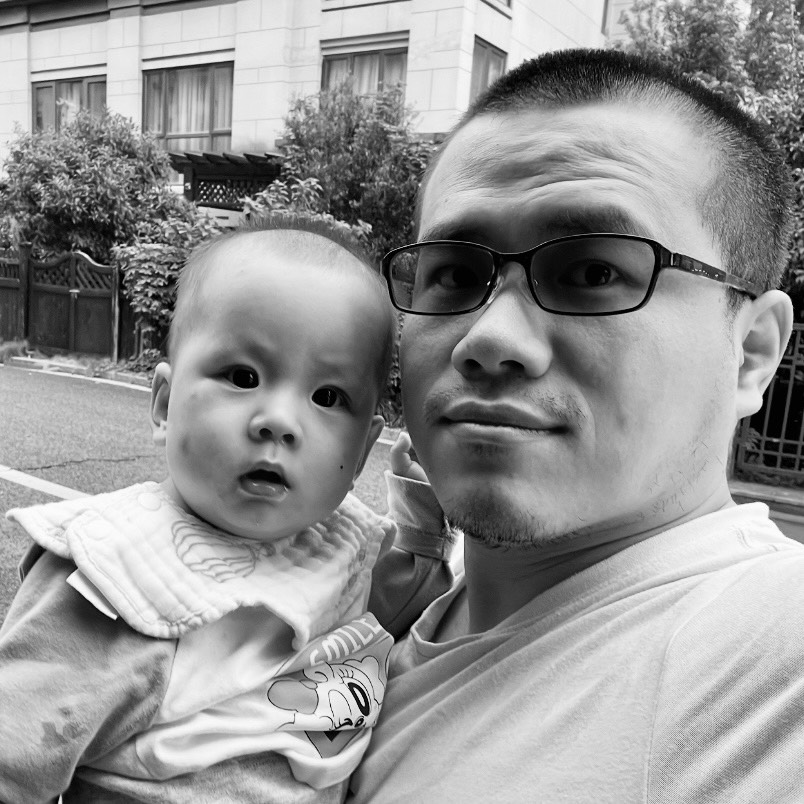 Fig 3: My second son Bear and I with the same haircut